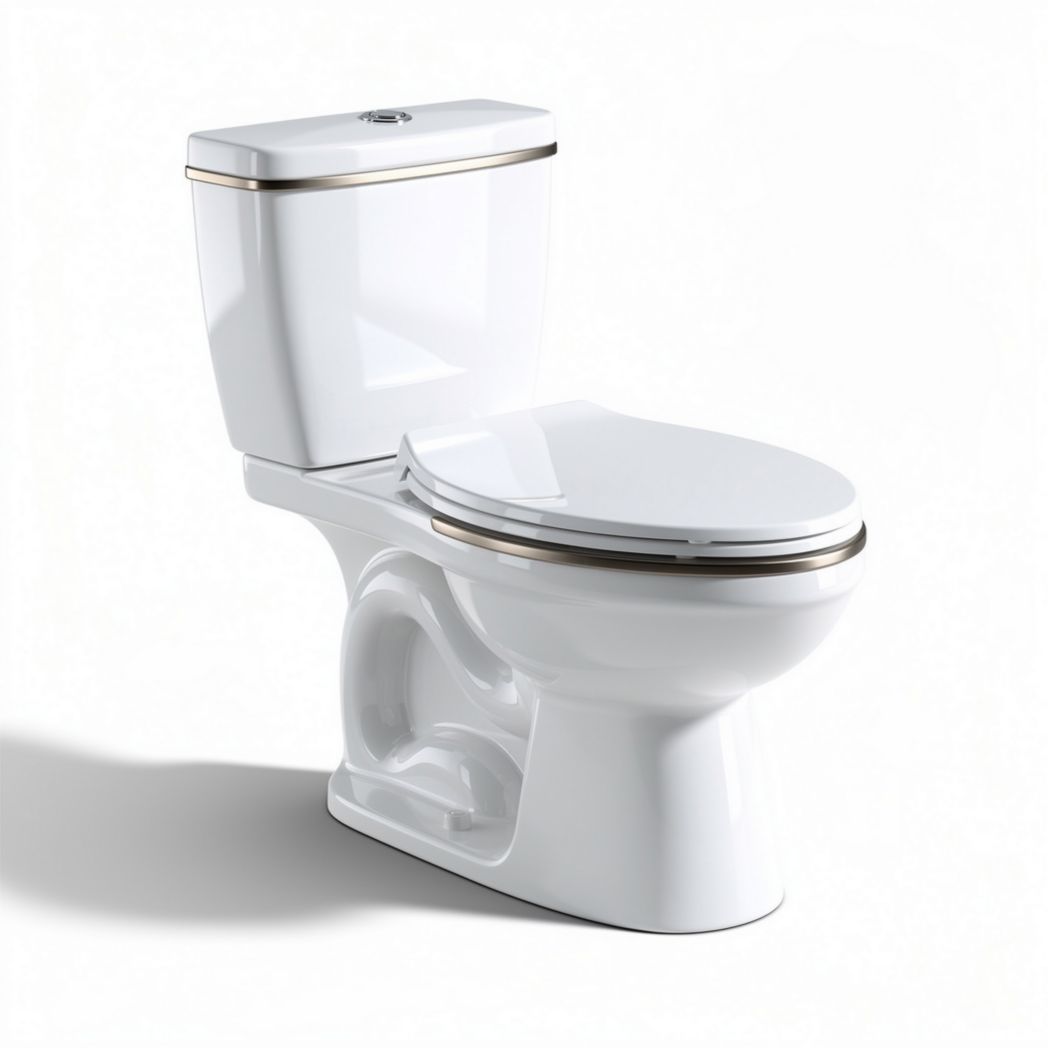 Toilettes en céramique blanche avec réservoir intégré 70 x 40 x 80cm