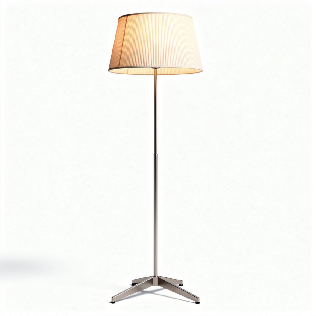 Lampe sur pied en métal avec abat-jour en tissu couleur beige 100 x 40 x 40cm